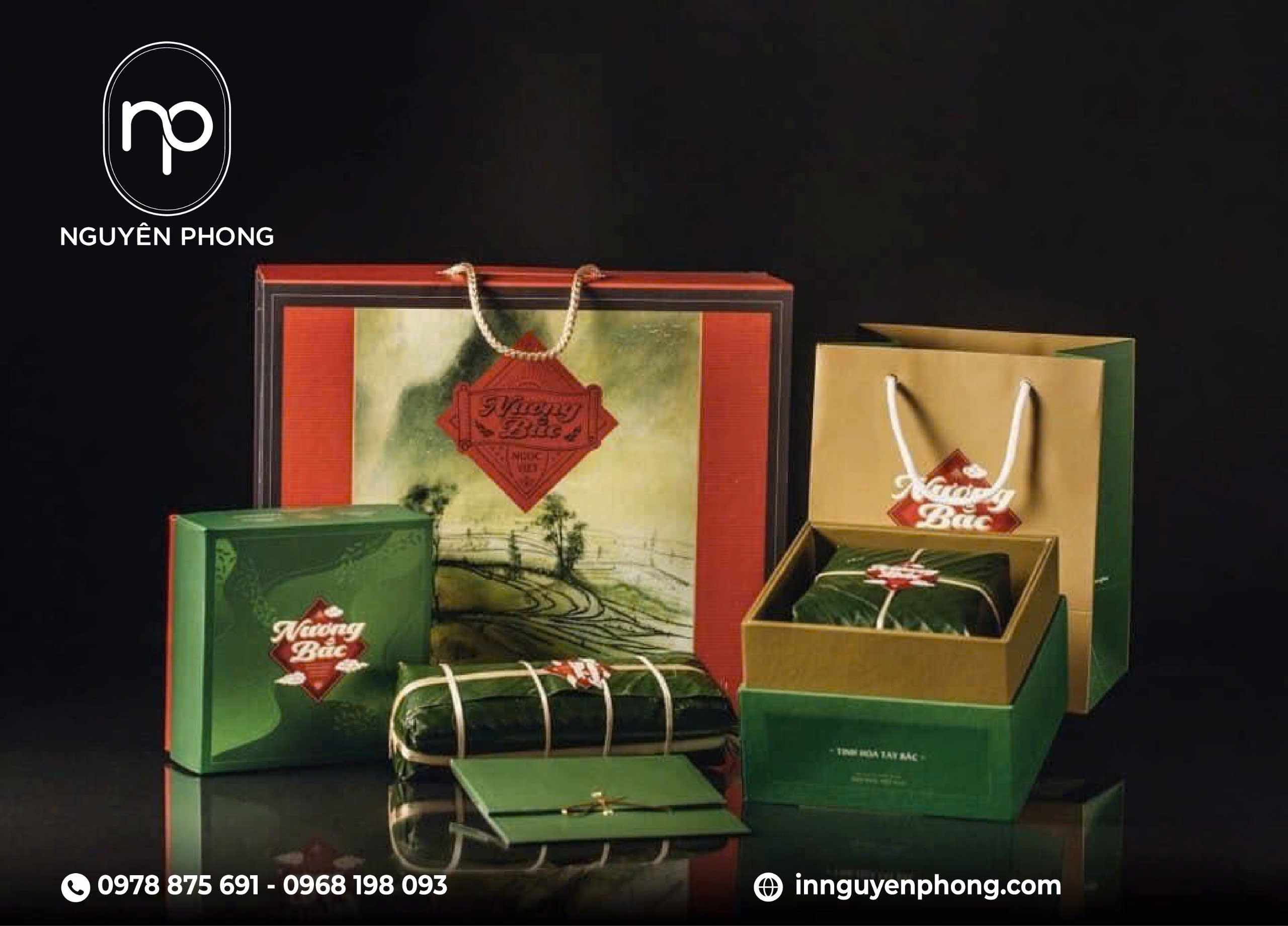 Hộp đựng bánh chưng sang trọng tinh tế cho ngày Tết